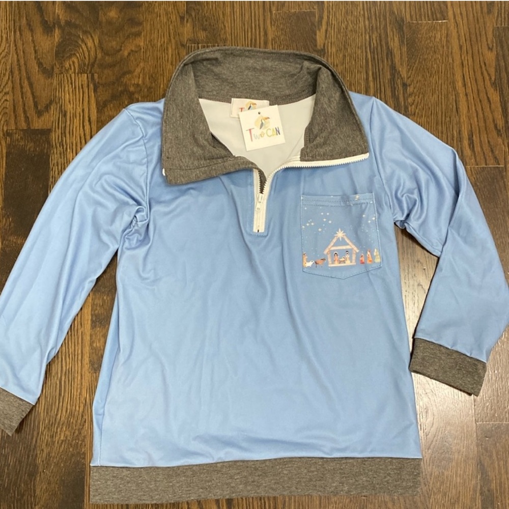 New Nativity Zip Up size 8-9